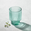 Vikko Decor - Malibu, Ribbed Glass, Green, MULTIPLE SHAPES: 10 OZ Rocks Glass