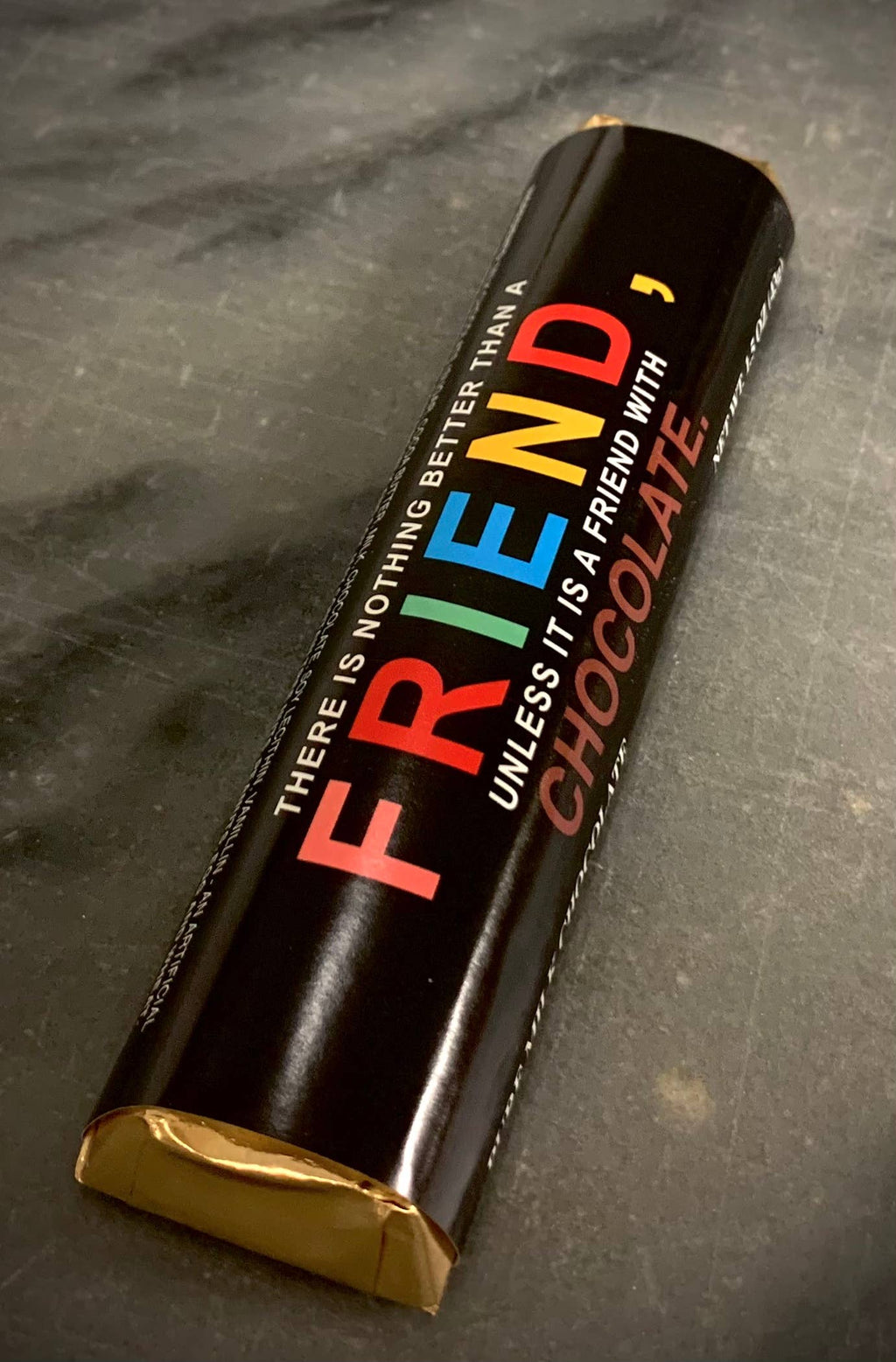 -Chocolate Bar “Friends” Milk W/ Gold Foil Wrapper ☀️
