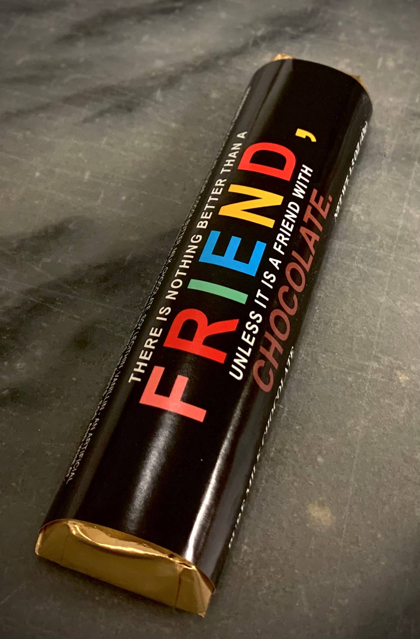 -Chocolate Bar “Friends” Milk W/ Gold Foil Wrapper ☀️