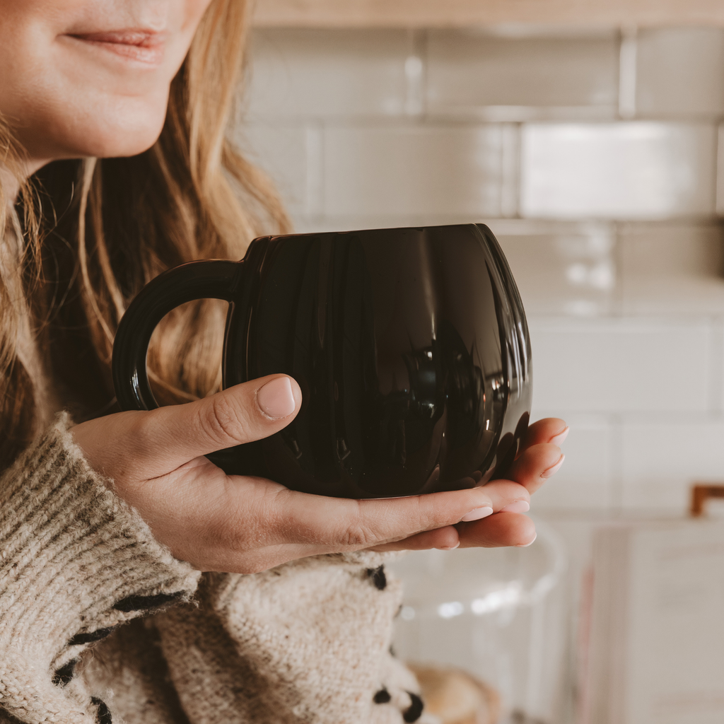 Black Pumpkin Coffee Mug - Fall Decor & Gifts