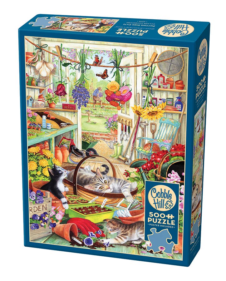 Potting Shed Cats 500-Piece Cobble Hill Puzzle