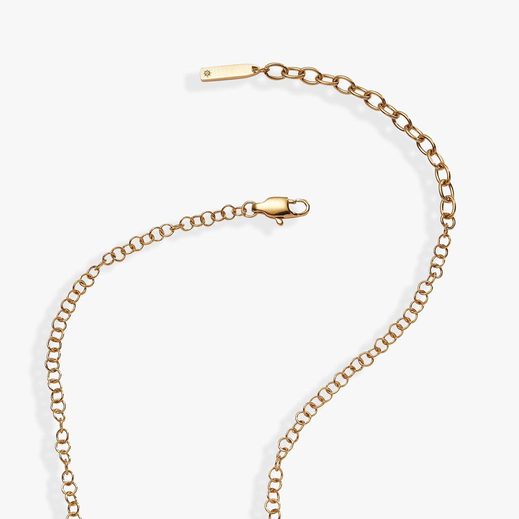 Sister Hidden Message Acrostic Necklace: Stainless Steel Gold