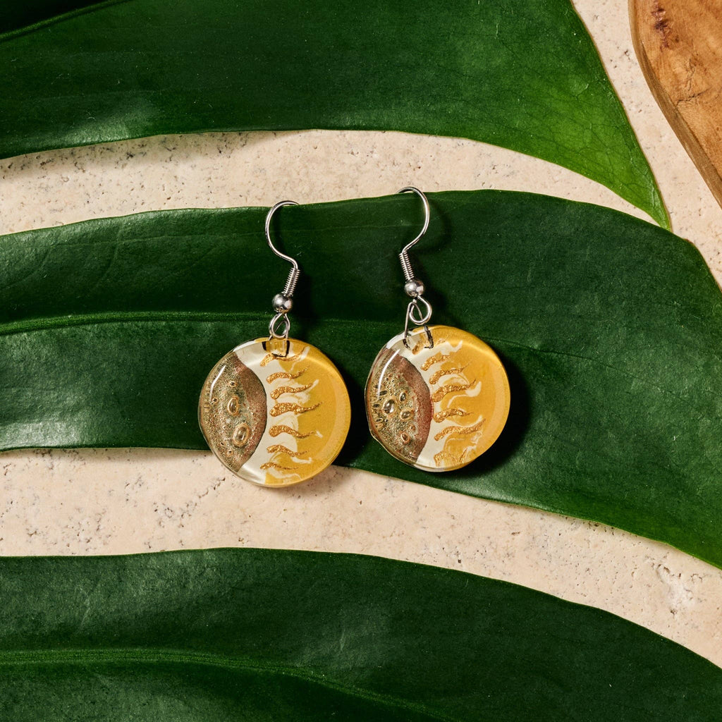 Verano Sunrise Glass Dangle Earrings