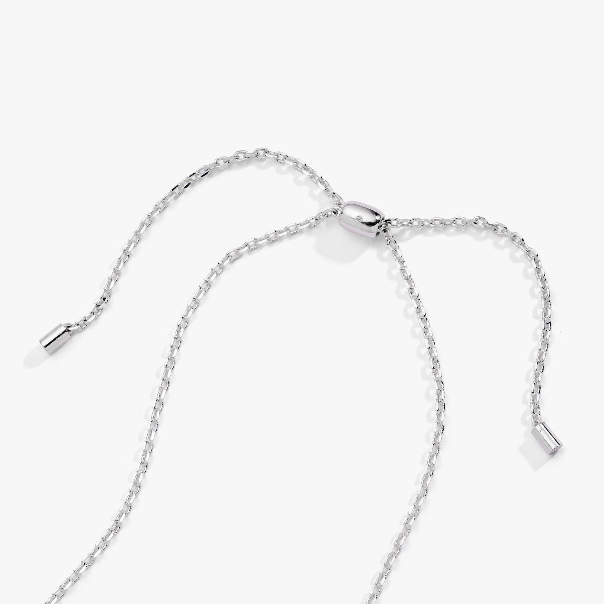 Christmas Light Bulb Shaker Necklace: Silver