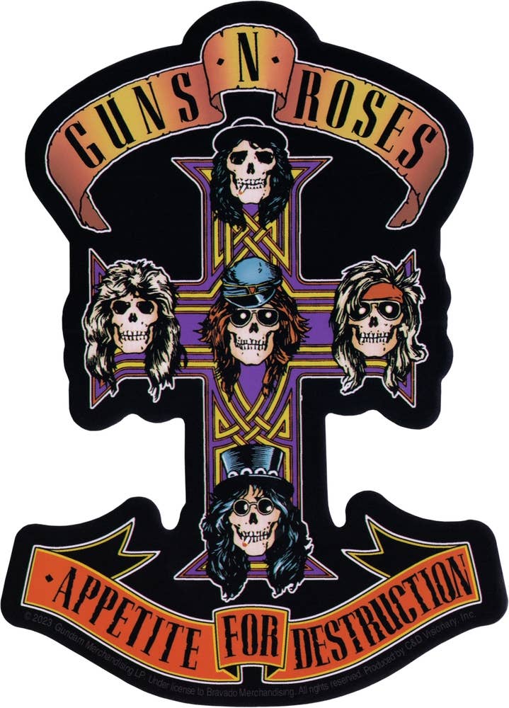 Sticker - Guns N' Roses Appetite For Destruction - 80s Music