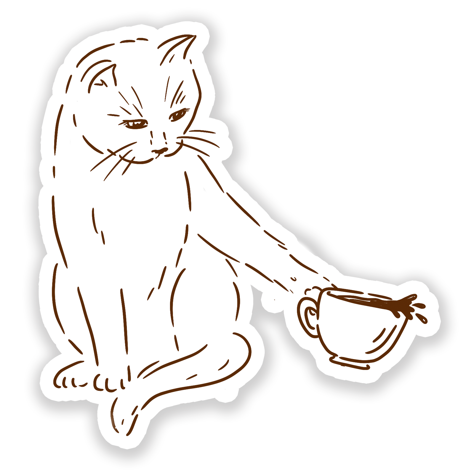 Mug Drop Sticker
