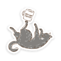 Cat Mug Sticker