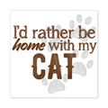 Home With My Cat Sticker