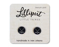 Ice Hockey Earrings - Custom Colors Available!: Black
