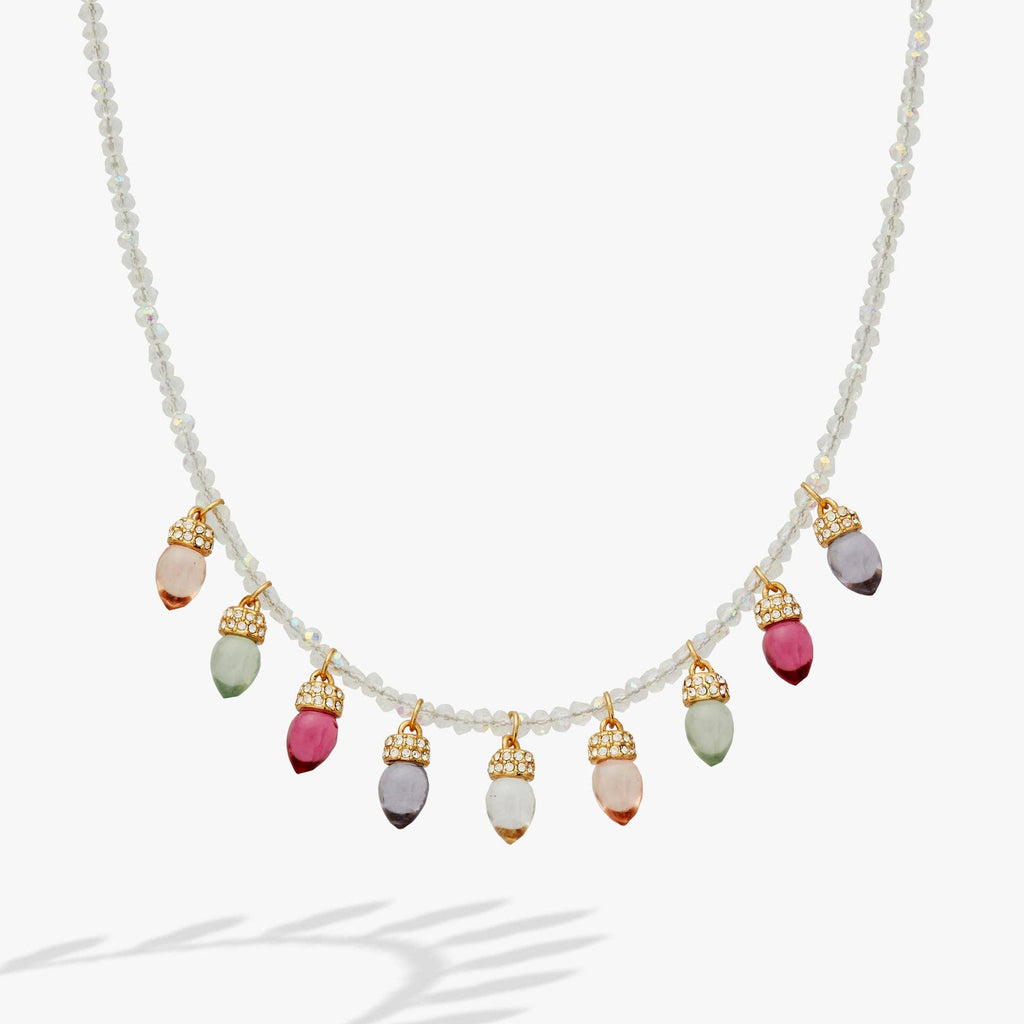 Christmas Muted Light Bulb Necklace: Silver