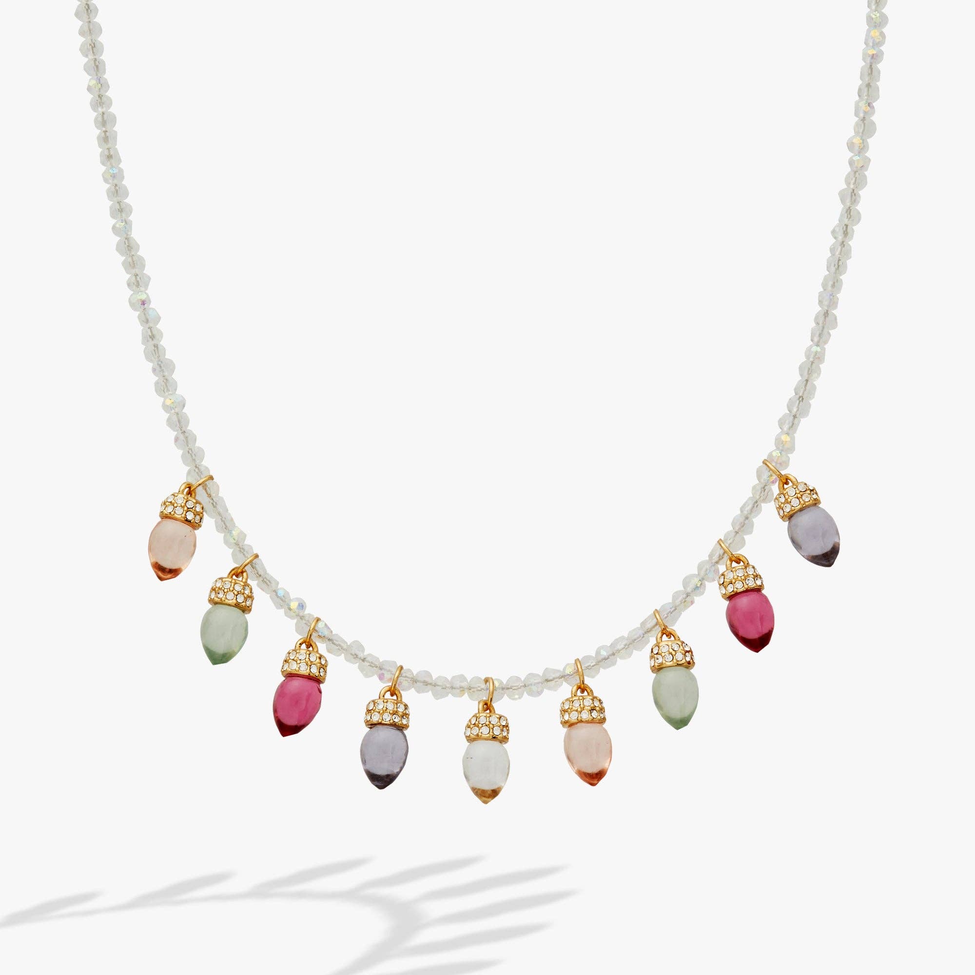 Christmas Muted Light Bulb Necklace: Silver