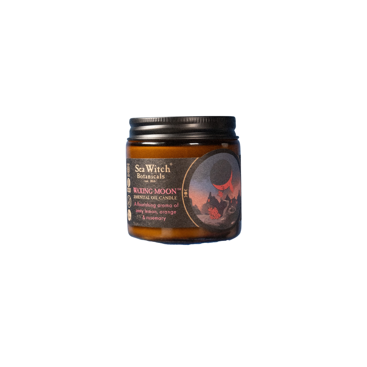 Soy Wax Candle with Cotton Wick - Waxing Moon (3 oz)