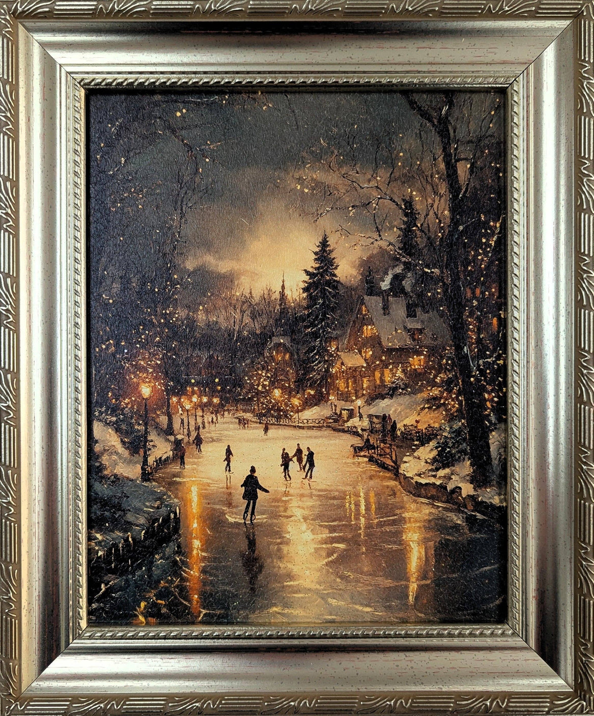 Ice Skating - Vintage Holiday Wall Art: SPECIAL / 10" x 12"