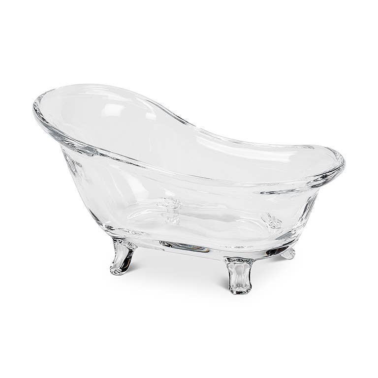 Glass Bathtub Soap Dish-6"L-597