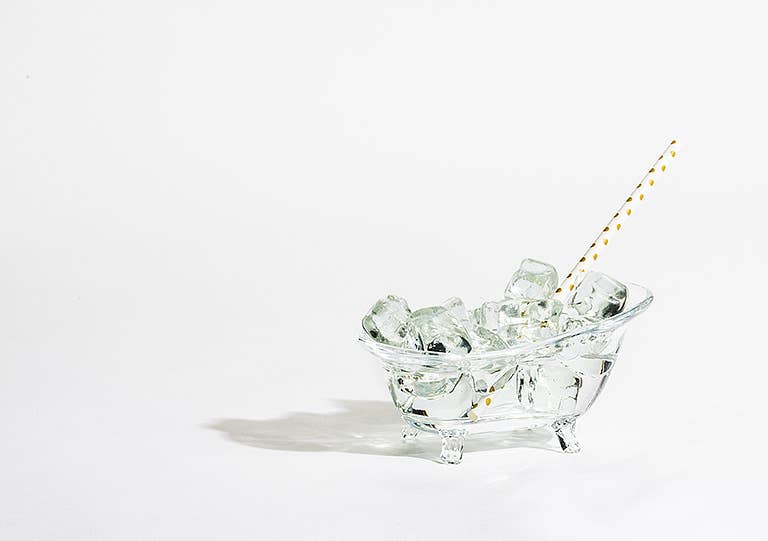 Glass Bathtub Soap Dish-6"L-597