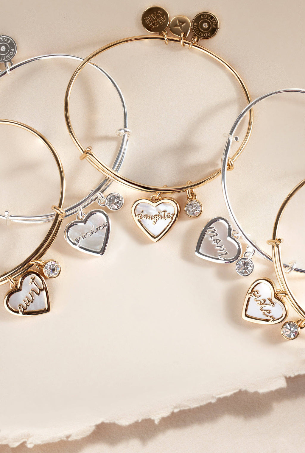 Aunt Mother of Pearl Bangle: Gold