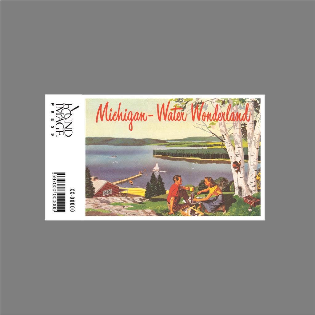 Sticker MI-581 Michigan, Water Wonderland