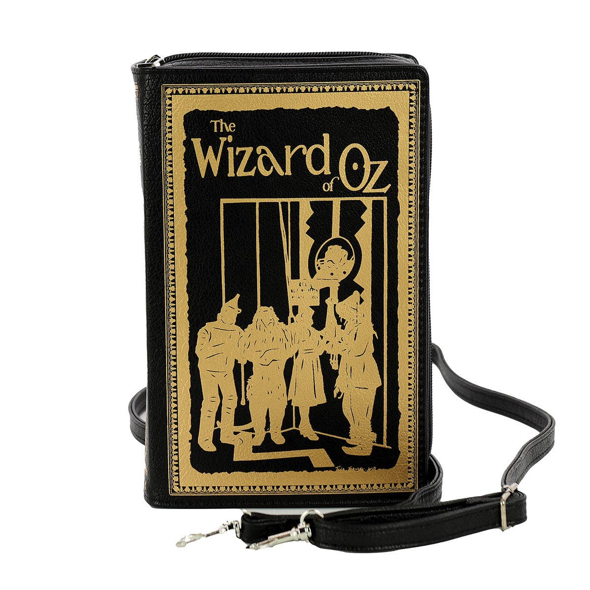 Wizard of Oz Book Clutch Bag in Vinyl Material: Black