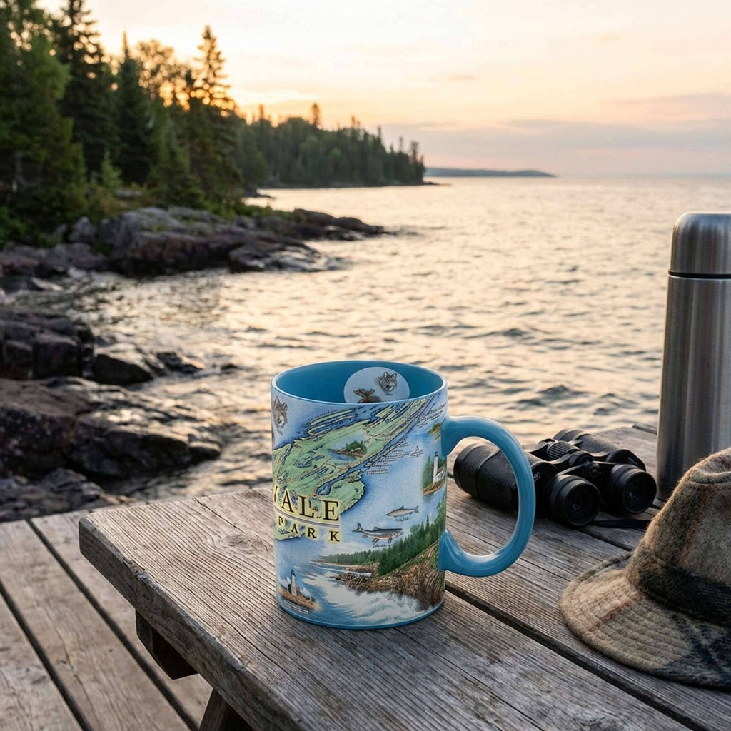 Isle Royale National Park Map Mug – 16 oz Ceramic, Blue