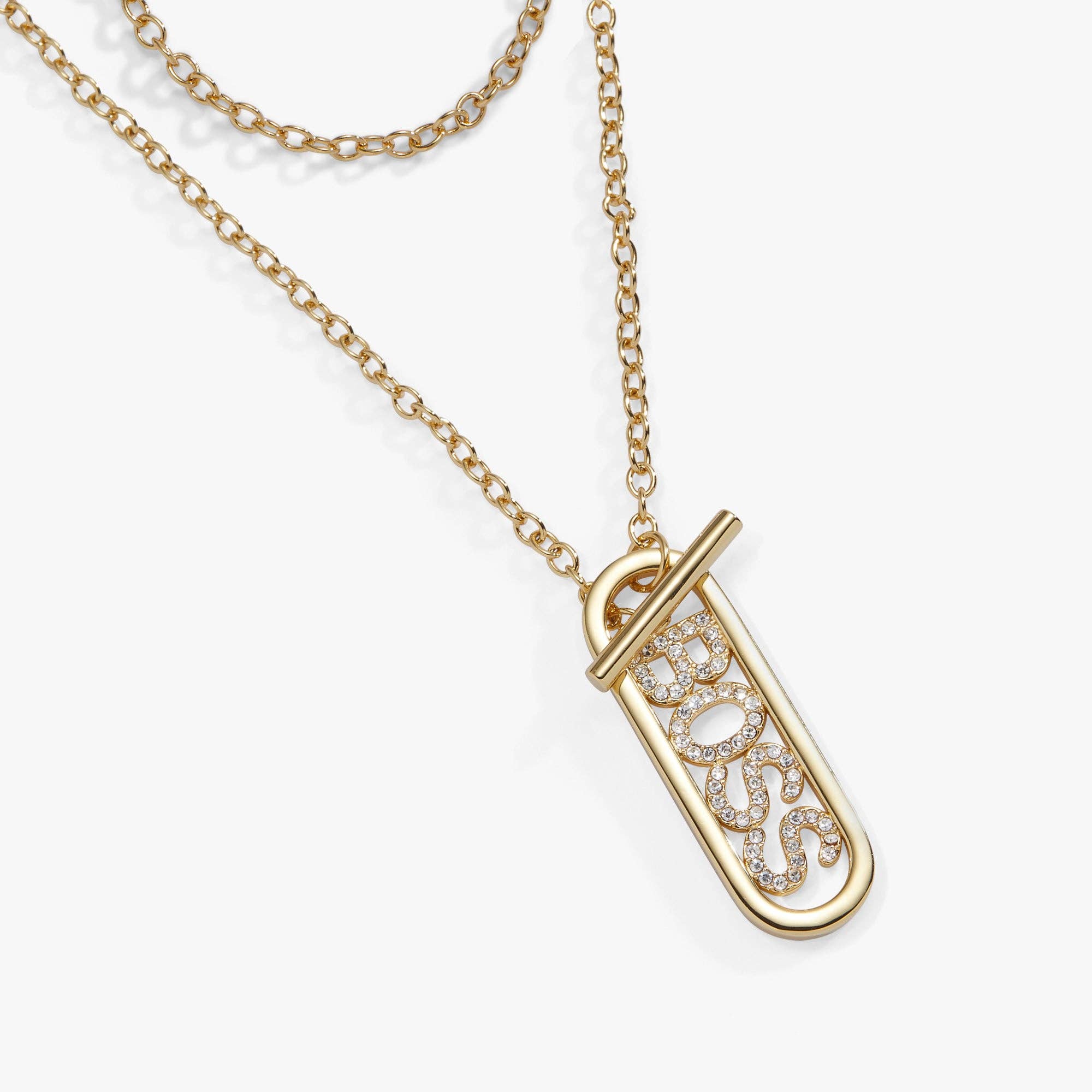 Boss Babe Convertible Toggle Necklace: Gold