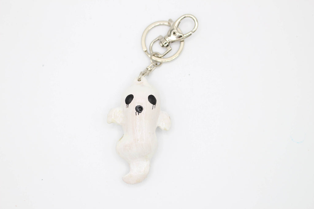 Leather Ghost Boo Key Chain kc4194