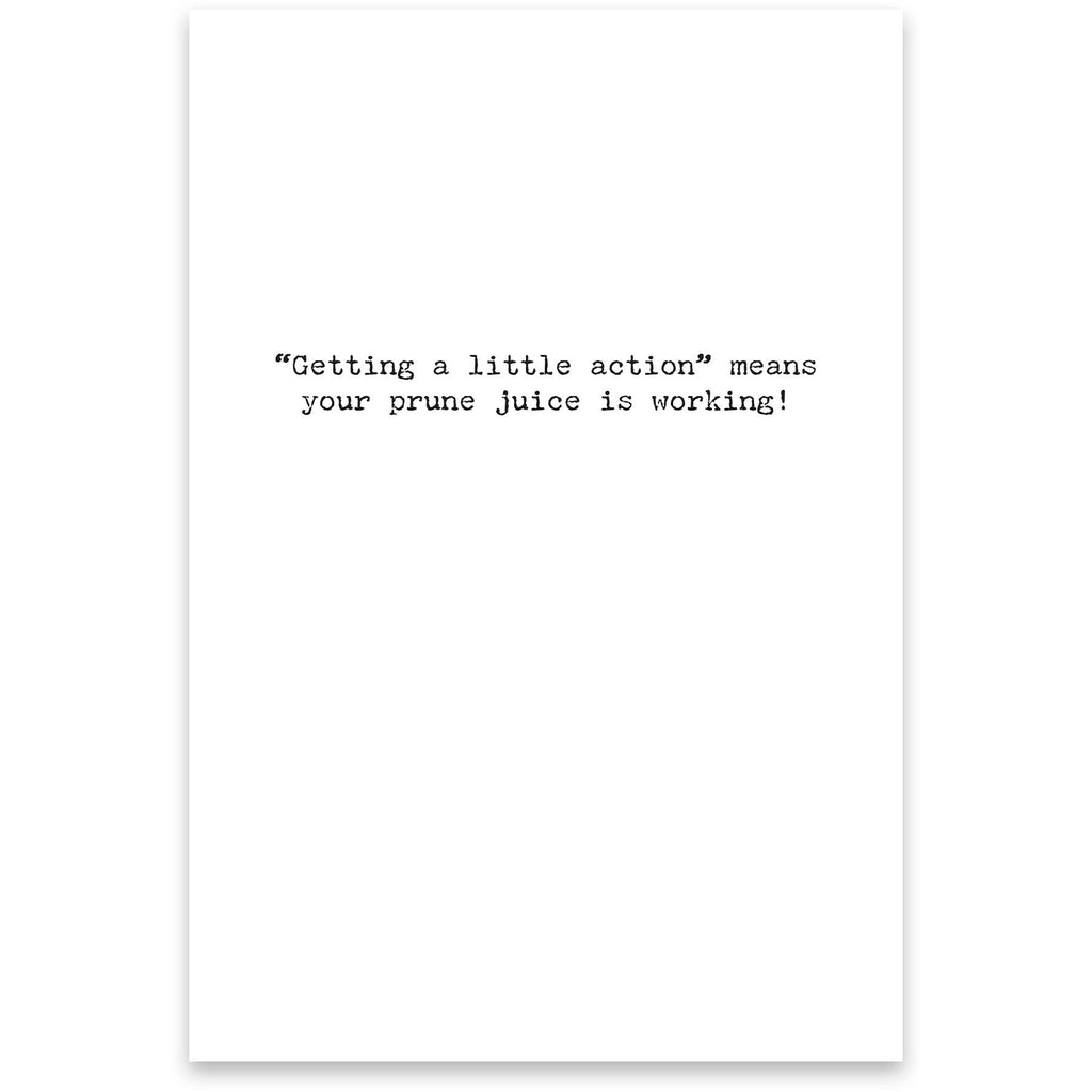 Prune Juice Greeting Card