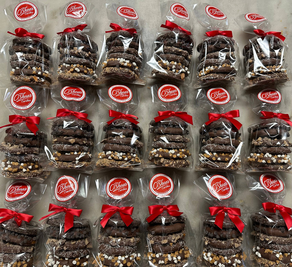 Gourmet Decorated Pretzel Stacks 6PK w/ Bow 🥨