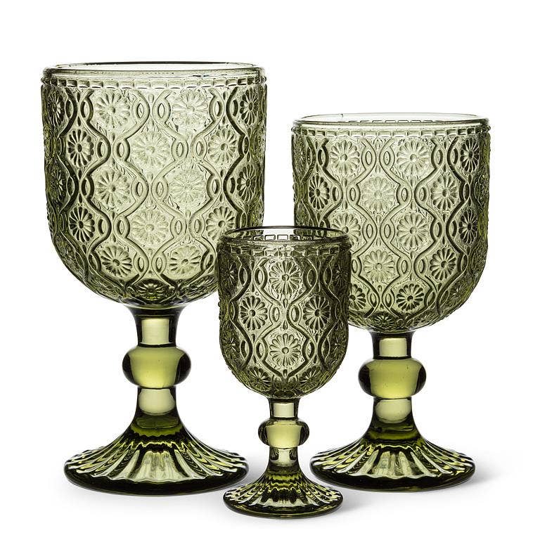 Daisy Cordial Glass-Olive-4"H(2oz)