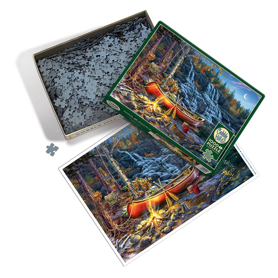 Waterfall Camp 1000-Piece Cobble Hill Puzzle