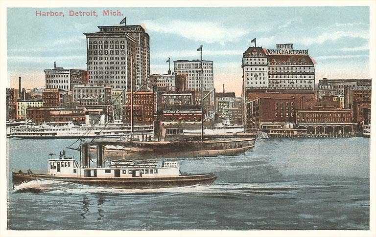 Greeting Card MI-300 Harbor, Detroit