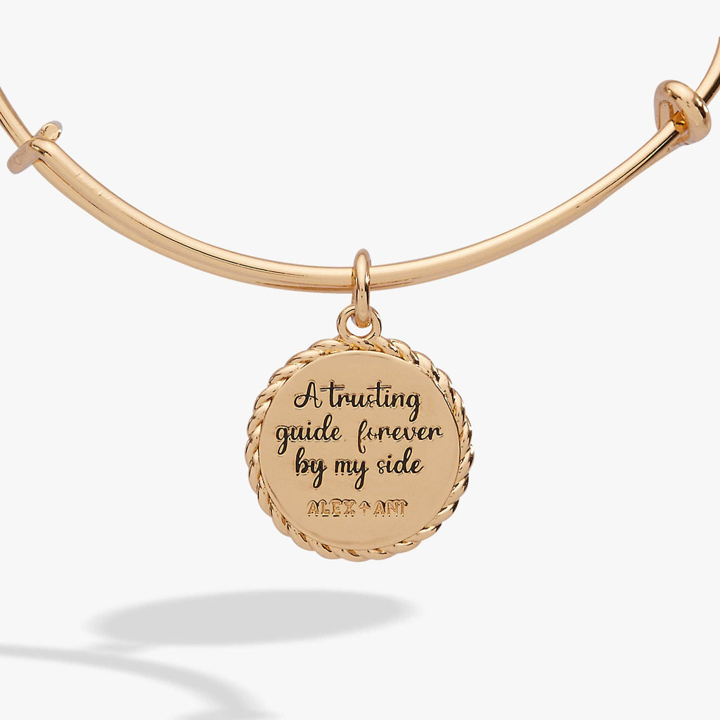 Aunt 'A Trusting Guide Forever By My Side' Charm Bangle: Gold