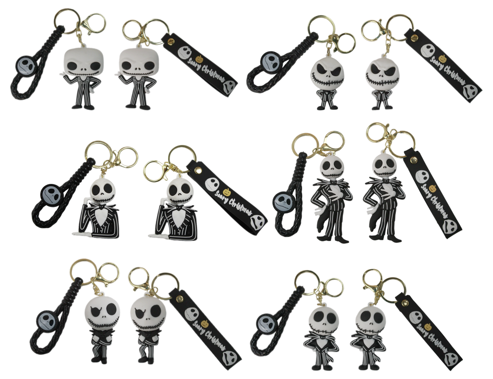 Keychain - Jack Skeleton Spooky Cute Christmas Halloween
