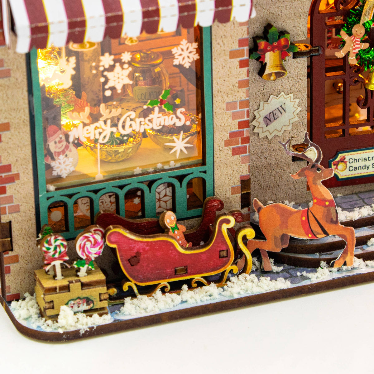 DIY Miniature House Kit: Christmas Cottage