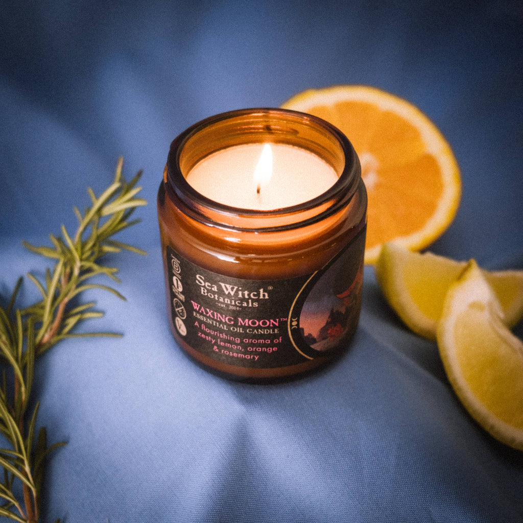 Soy Wax Candle with Cotton Wick - Waxing Moon (3 oz)