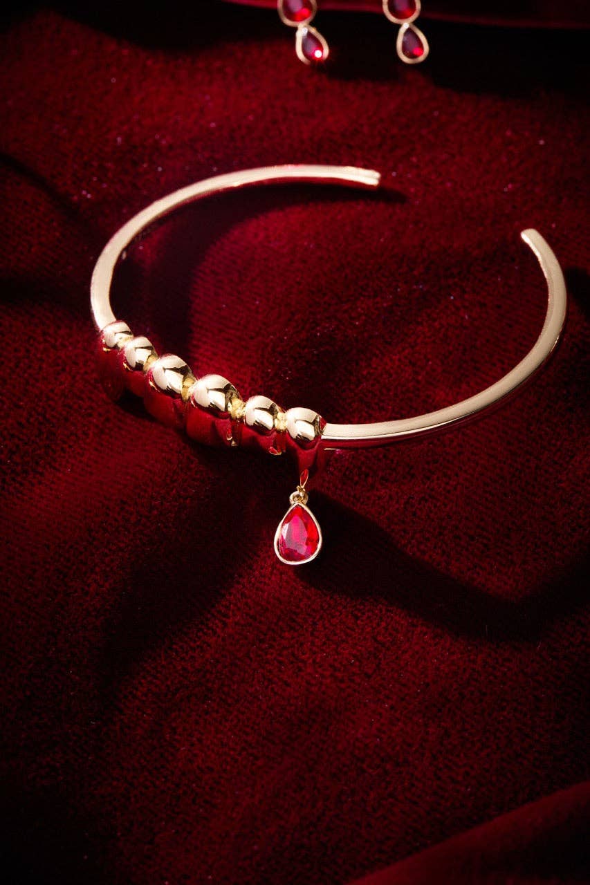 Vampire Teeth Fangs Cuff: Gold