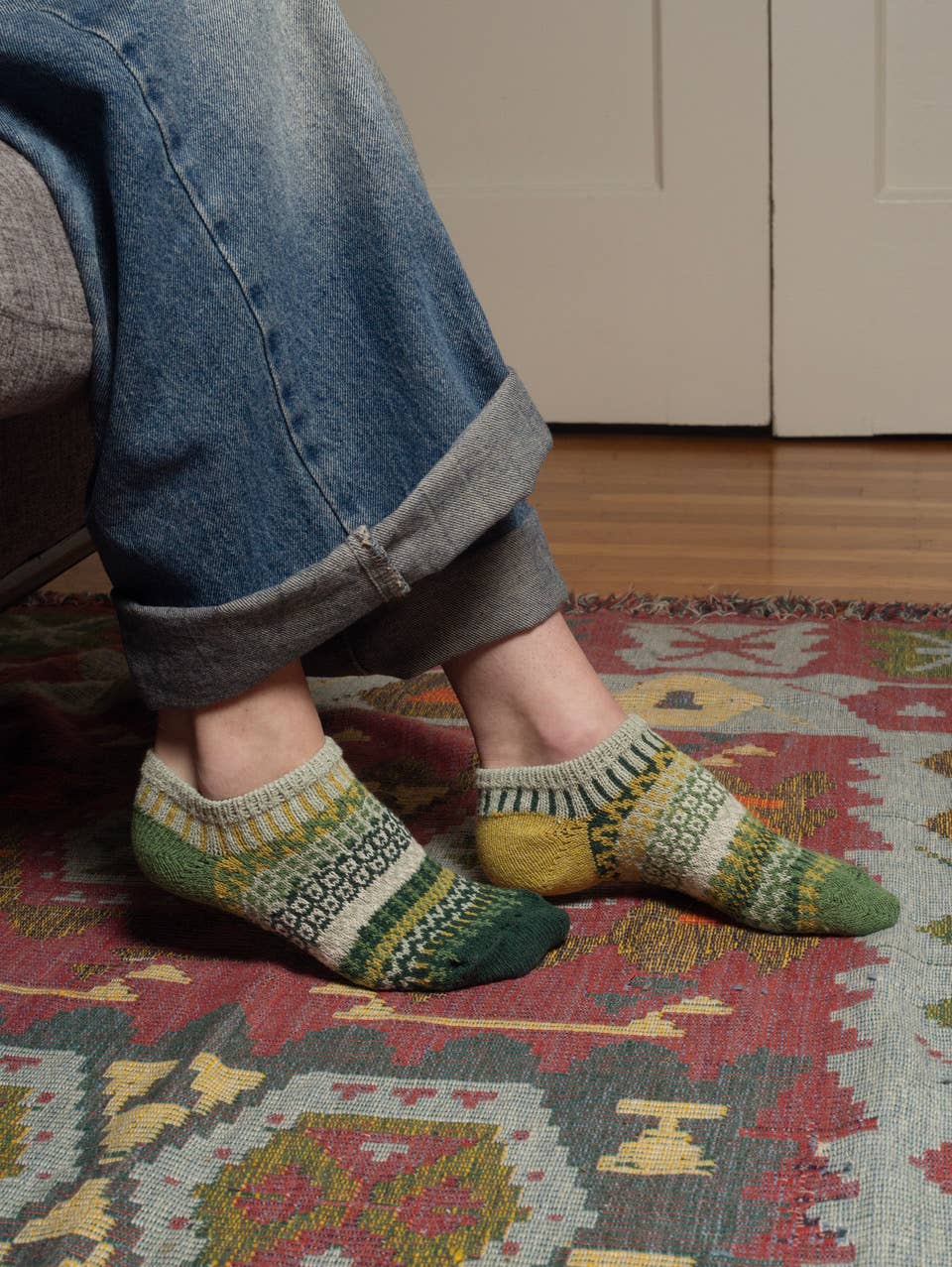 Fiddlehead Ankle Socks | Sustainable USA Made No-Show Sock: Medium (Women 8 - 10 / Men 7 - 9)