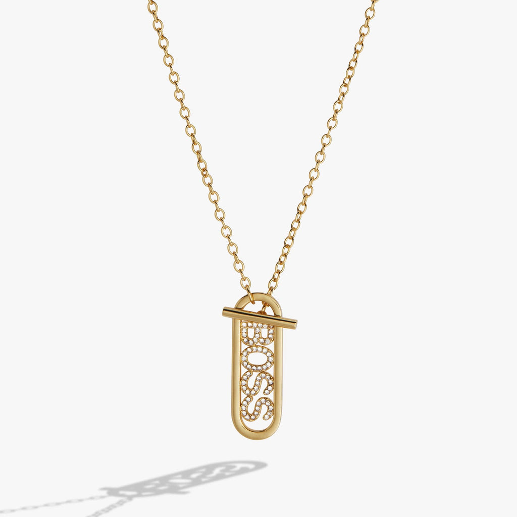 Boss Babe Convertible Toggle Necklace: Gold
