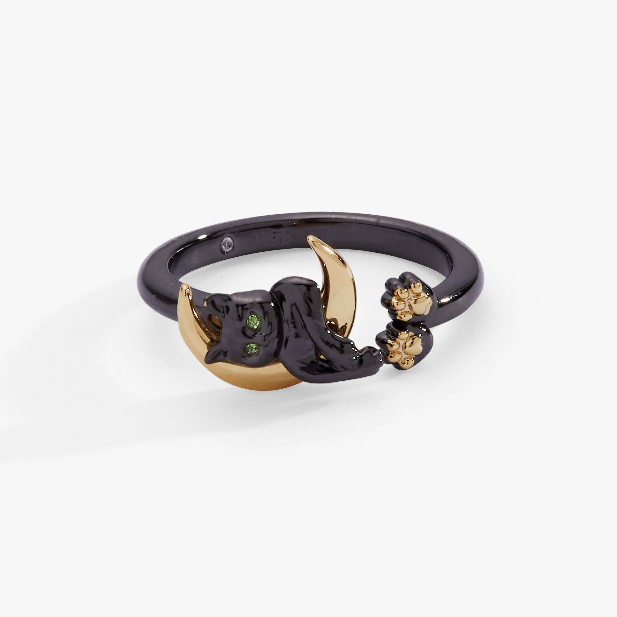 Celestial Cat Open Ring: Two Tone
