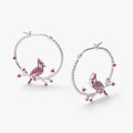 Cardinal Reversible Hoop Earrings: Silver