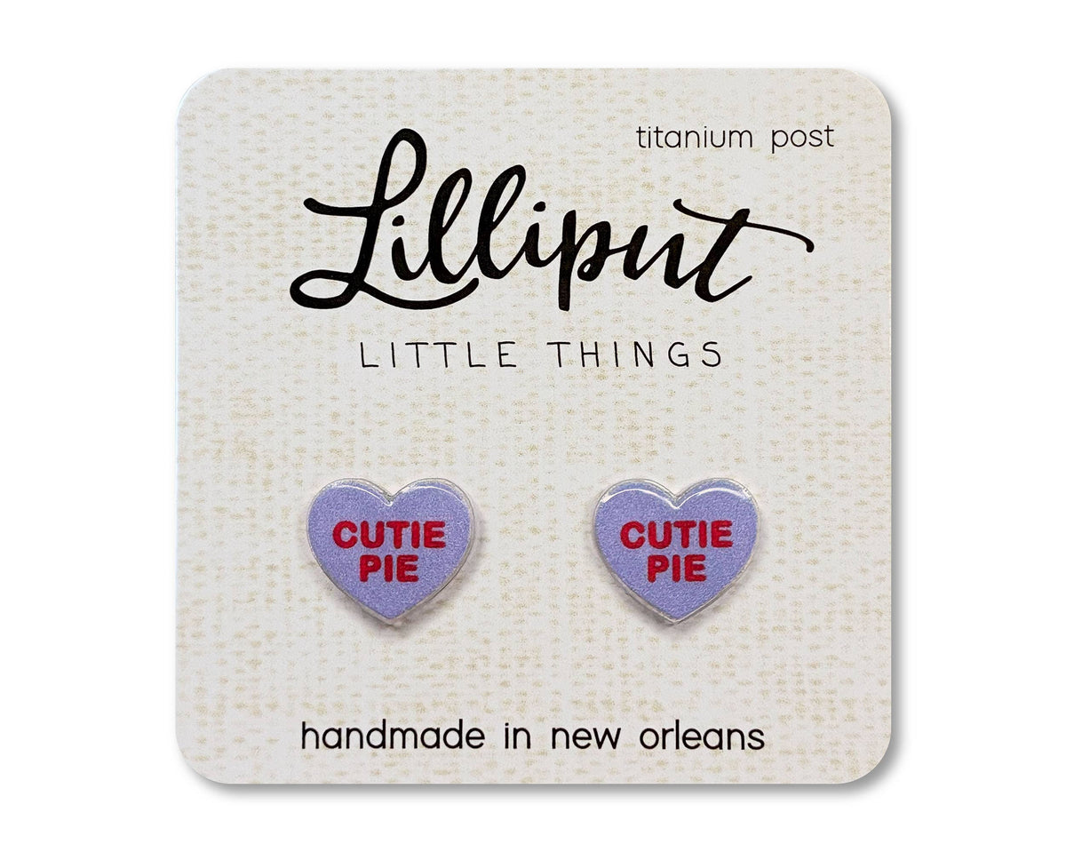 NEW Conversation Heart Earrings // Valentines Day: Pink