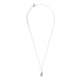 Aqua Pearl Silver Pendant Necklace