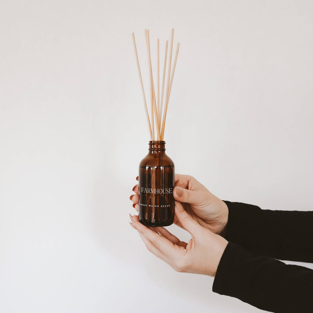 Farmhouse Amber Reed Diffuser - Fall Decor & Gifts