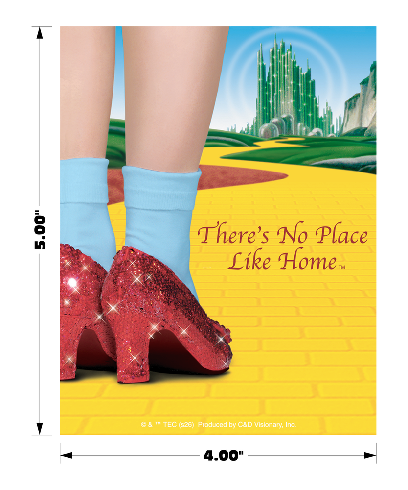Sticker - Wizard Of Oz There's No Place Like Home Slippers