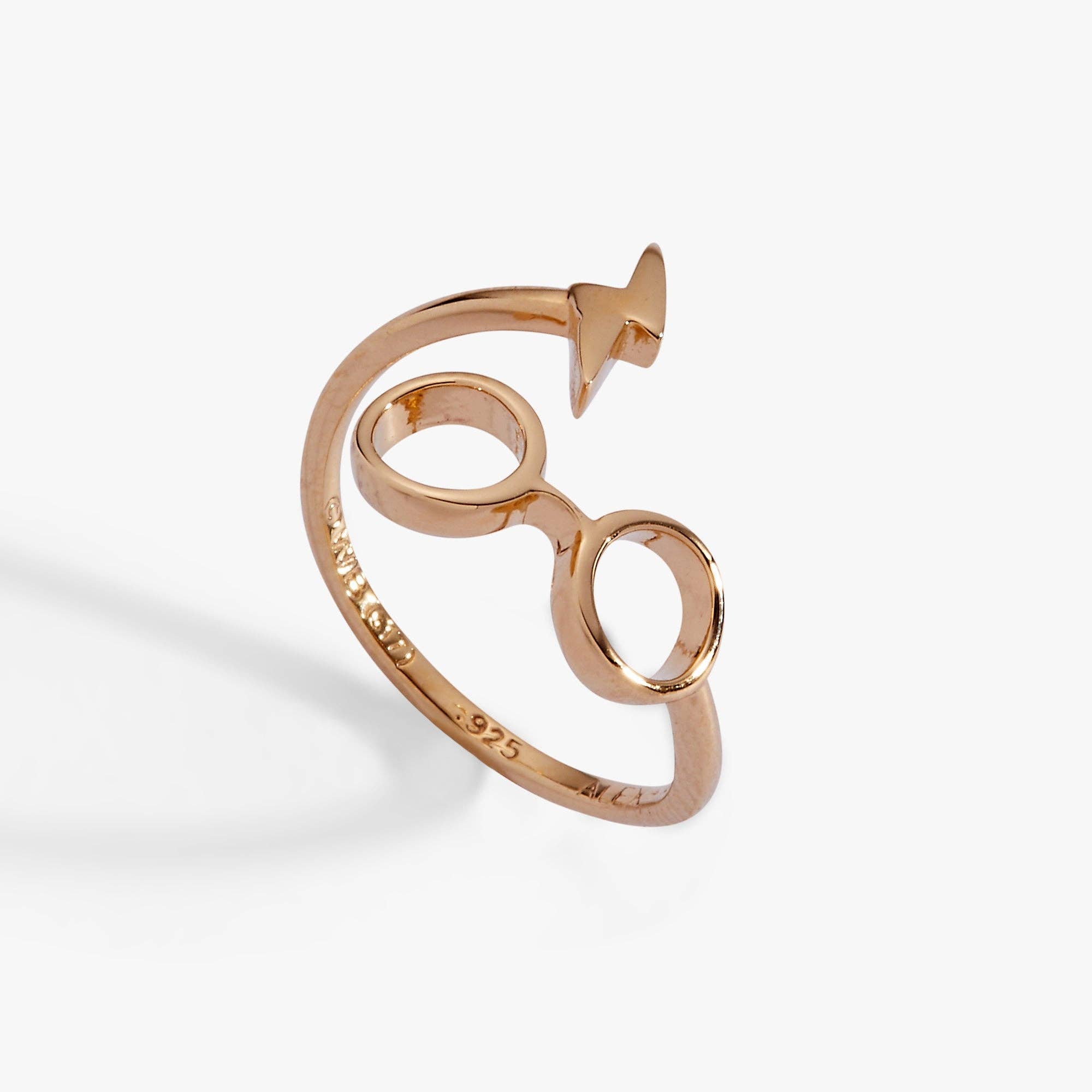 Harry Potter™ Glasses + Scar Ring Wrap: 14kt Gold Over Sterling Silver