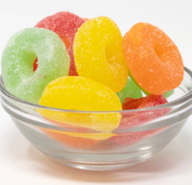 Gourmet Fruit Rings 🍒 🍊 🍋 Sanded Rings 3/4 Pound Flaire