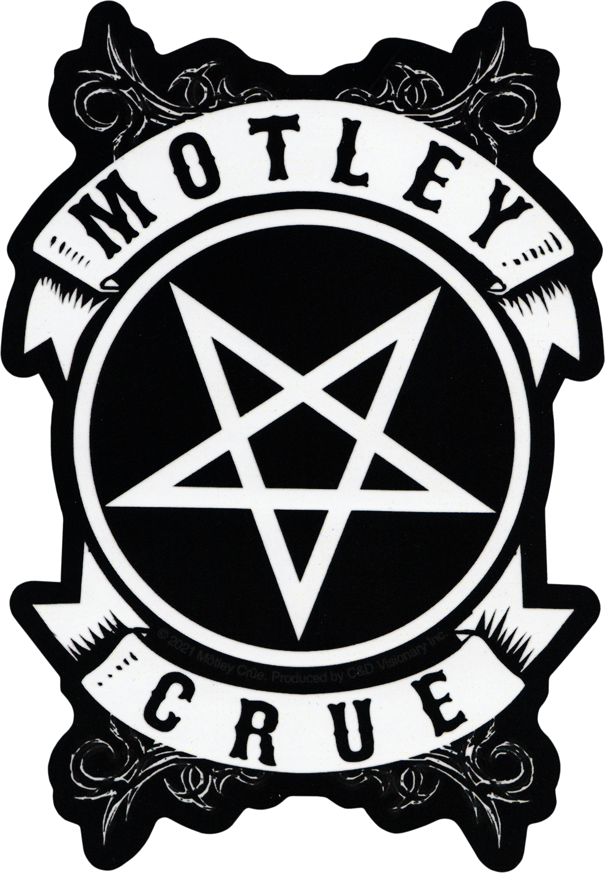 Sticker - Motley Crue - Pentagram Logo - 5.25"