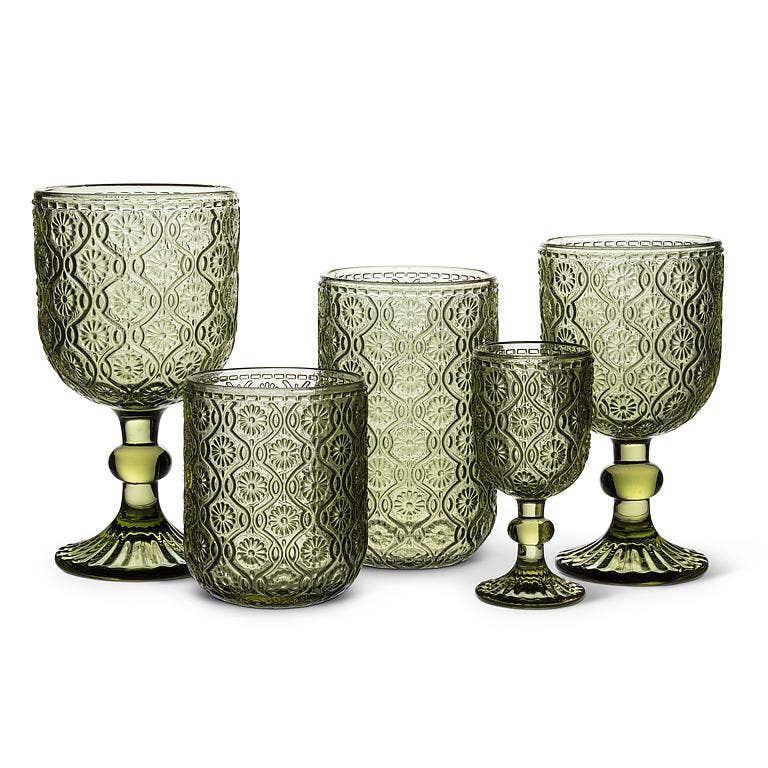 Daisy Cordial Glass-Olive-4"H(2oz)