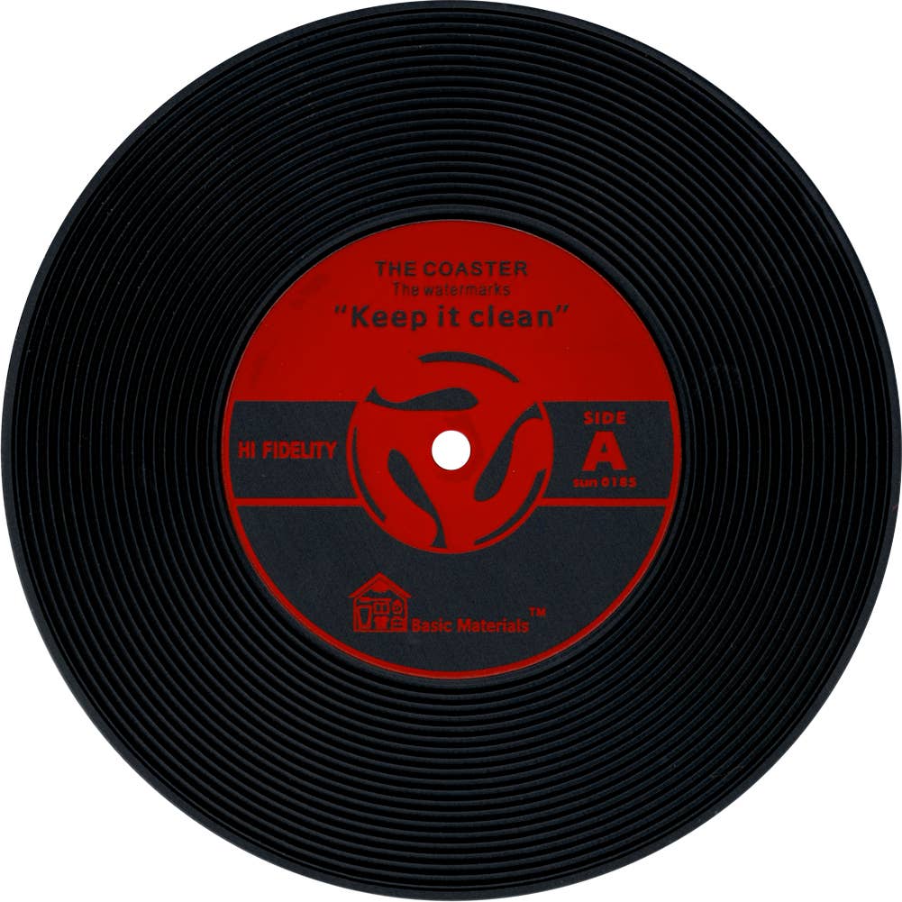 LP Vinyl Record Coasters 4 COLORS - DJ Music Retro Gift POP: Yellow