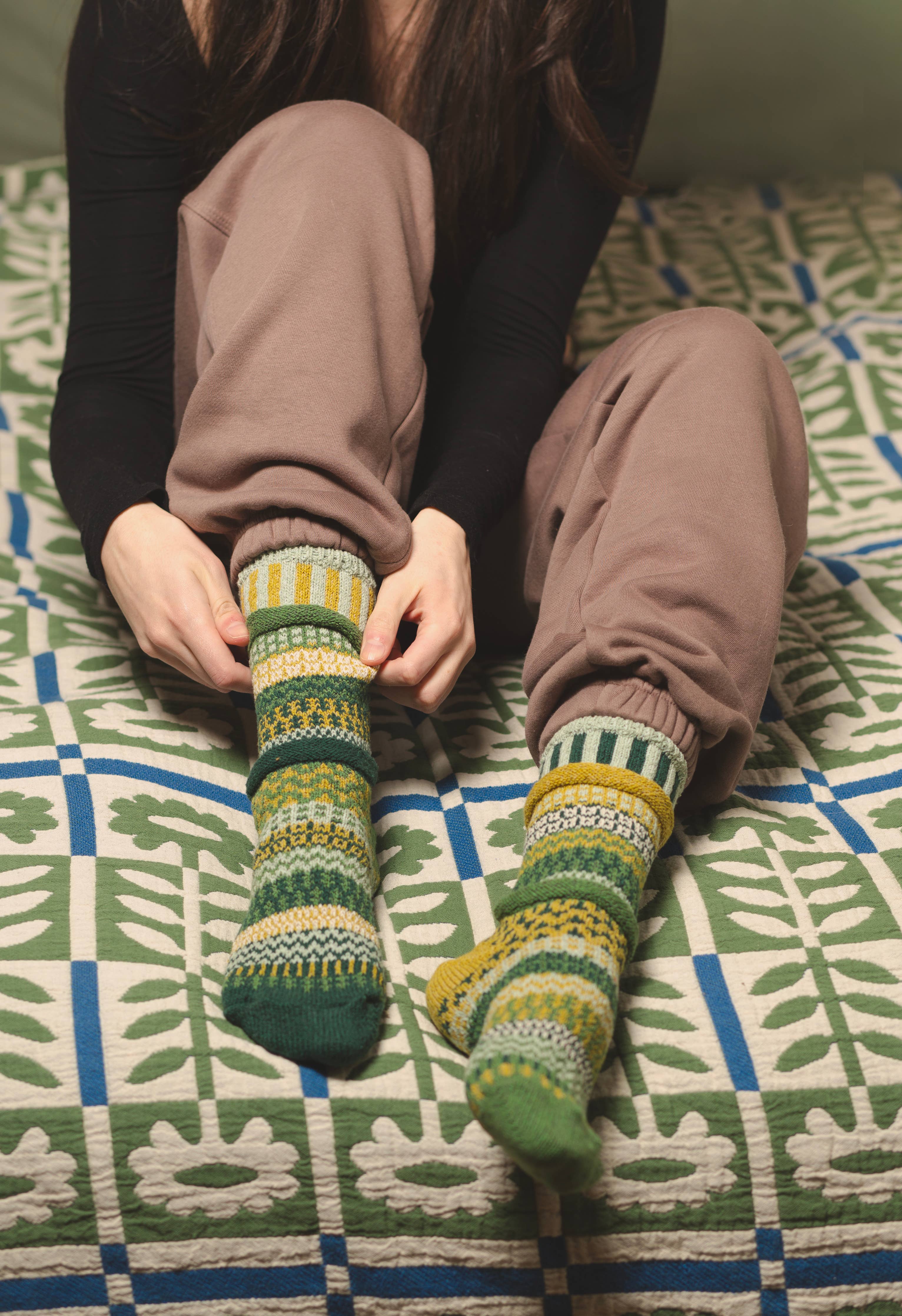 Fiddlehead Crew Socks: Large (Women 10 - 12 / Men 9 - 11)