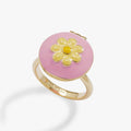 60s Hair Dryer & Curler Locket Ring: Gold
